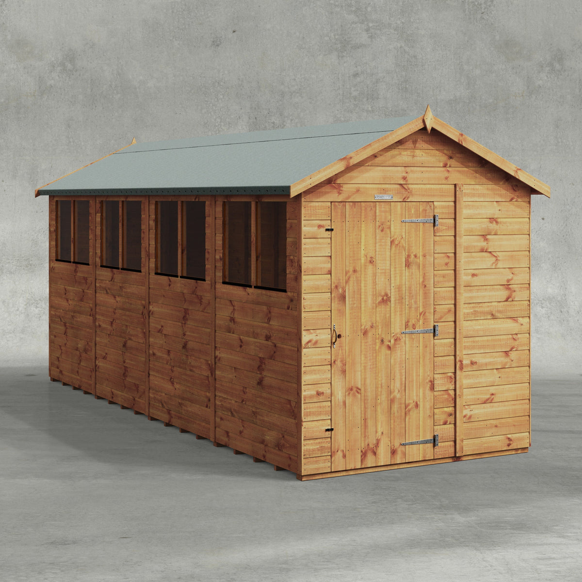 Power Overlap Apex Shed 16x6
