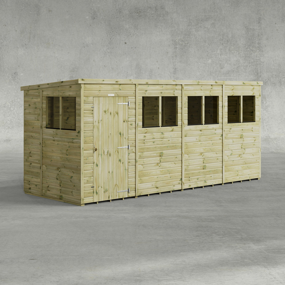 Power Premium Pent Shed 16x6