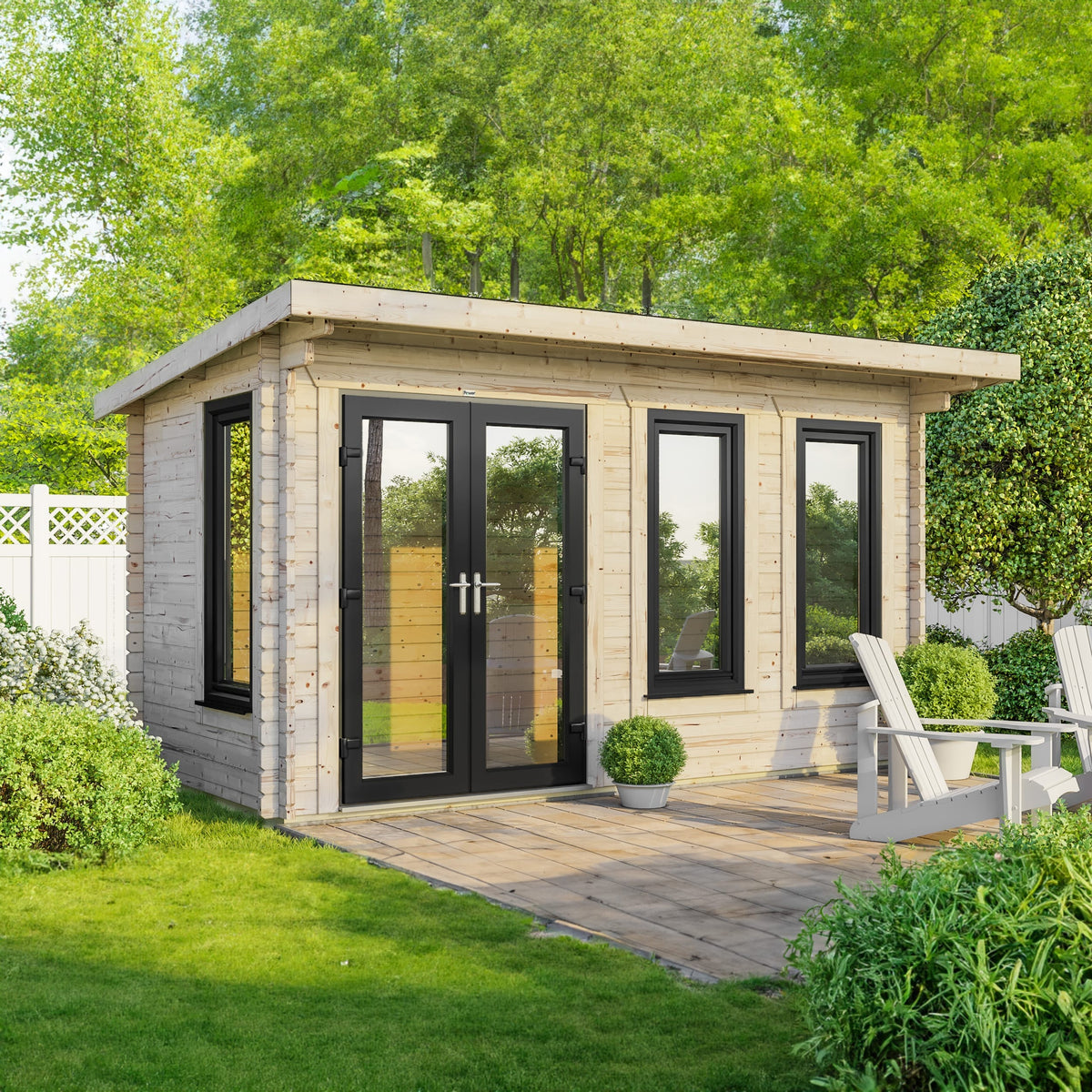 Power Pent Log Cabin - 44mm 16x8 / Left