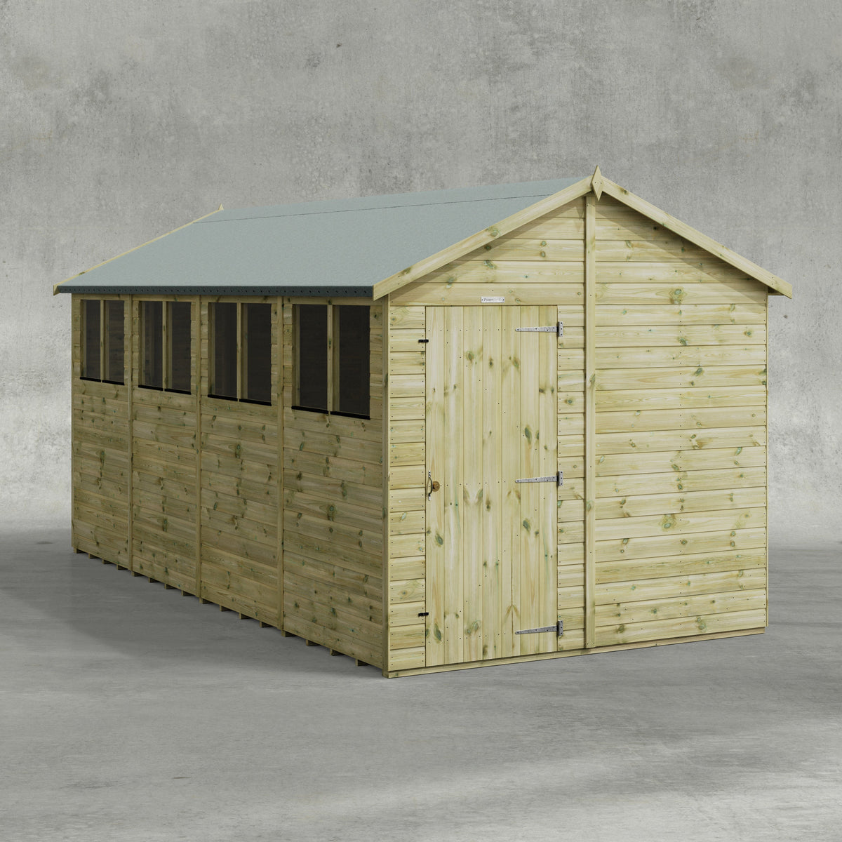 Power Premium Apex Shed 16x8