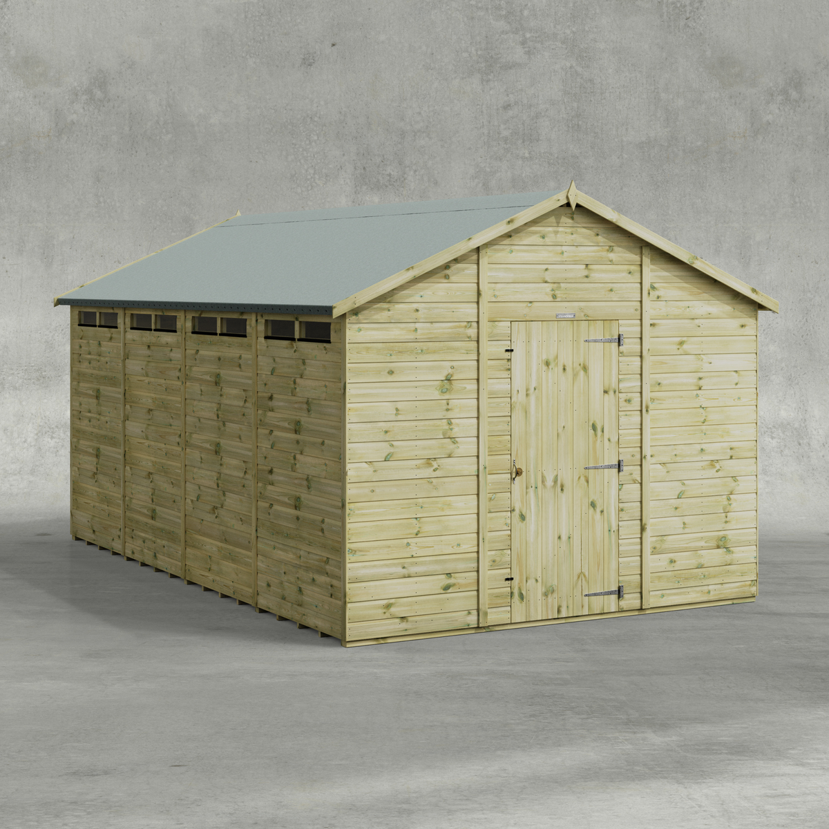 Power Premium Apex Security Shed 16x10