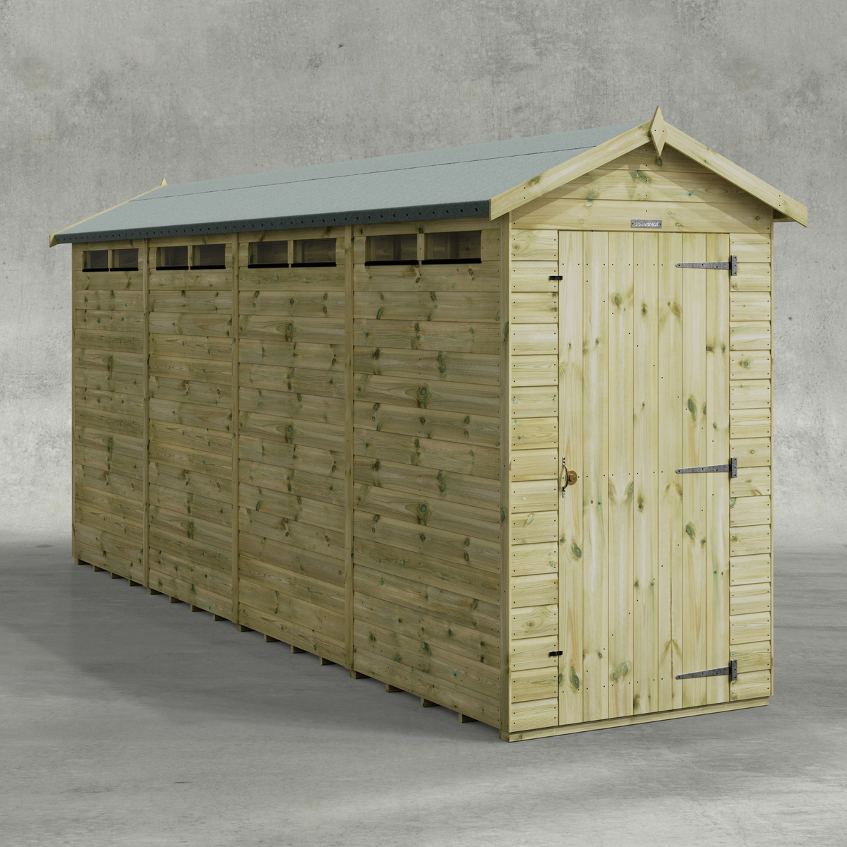 Power Premium Apex Security Shed 16x4
