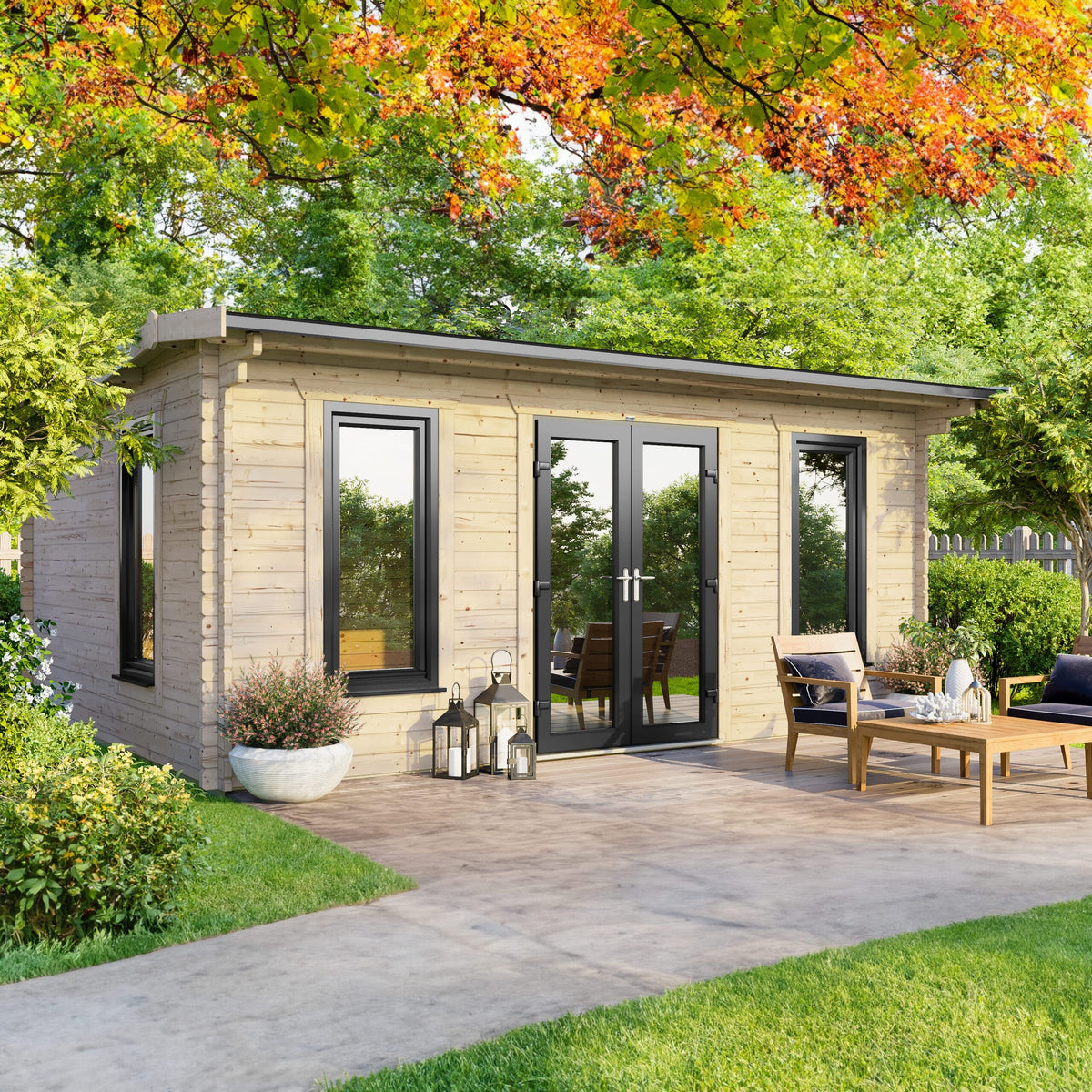 Power Apex Log Cabin - 44mm 18x12 / Centre