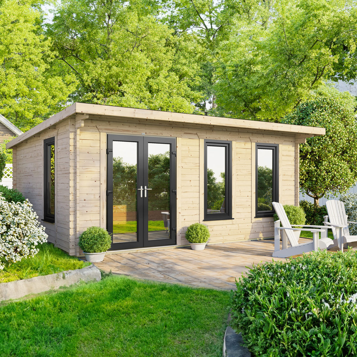 Power Pent Log Cabin - 44mm 18x12 / Left