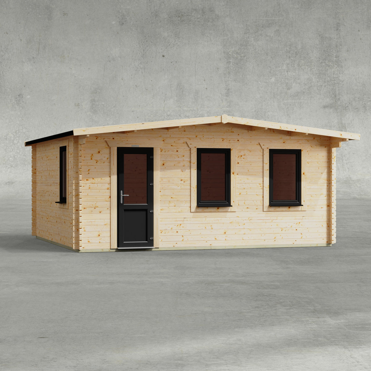 Power Sheds Power Apex Deluxe Retreat Log Cabin 18ft x 16ft / Left