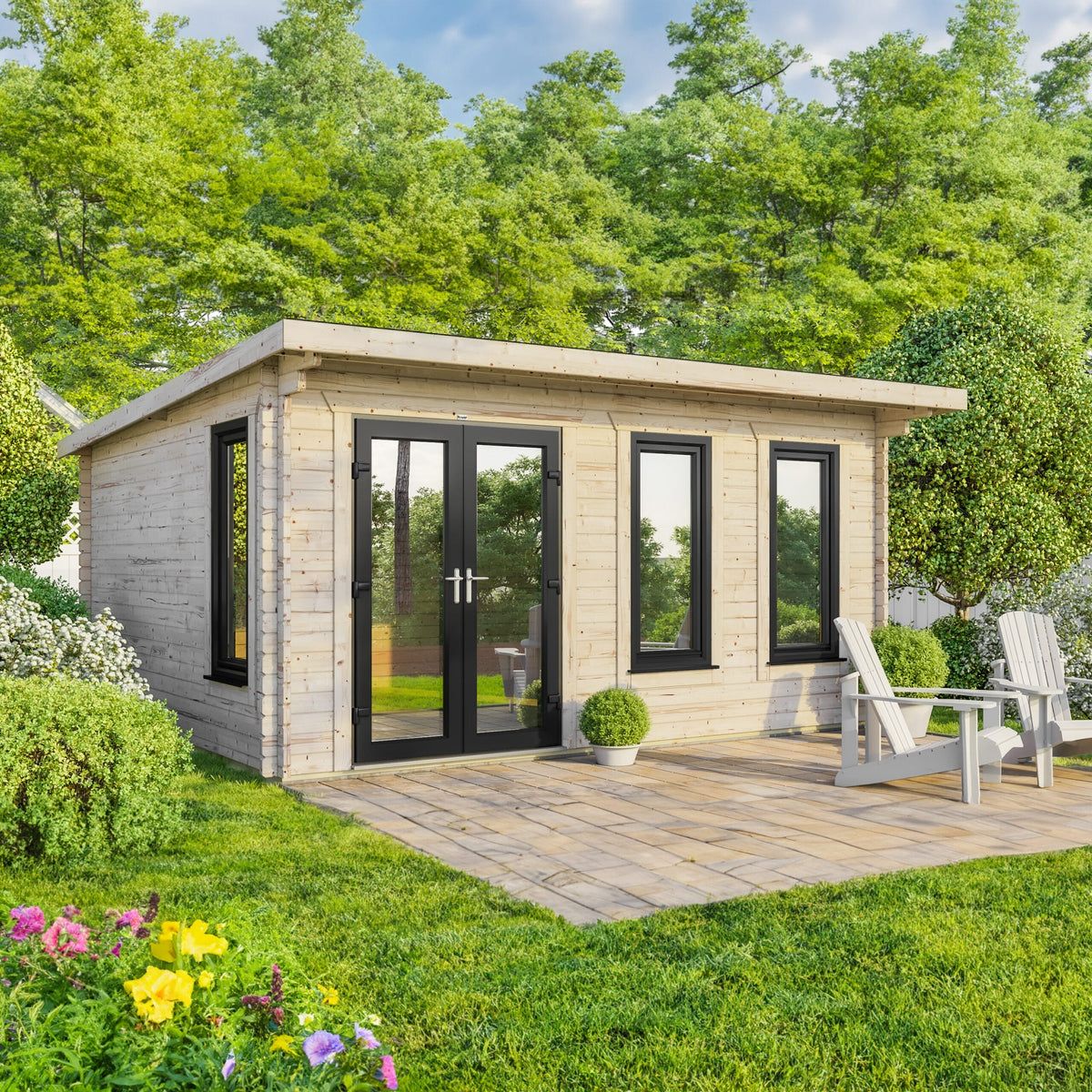 Power Pent Log Cabin - 44mm 18x16 / Left