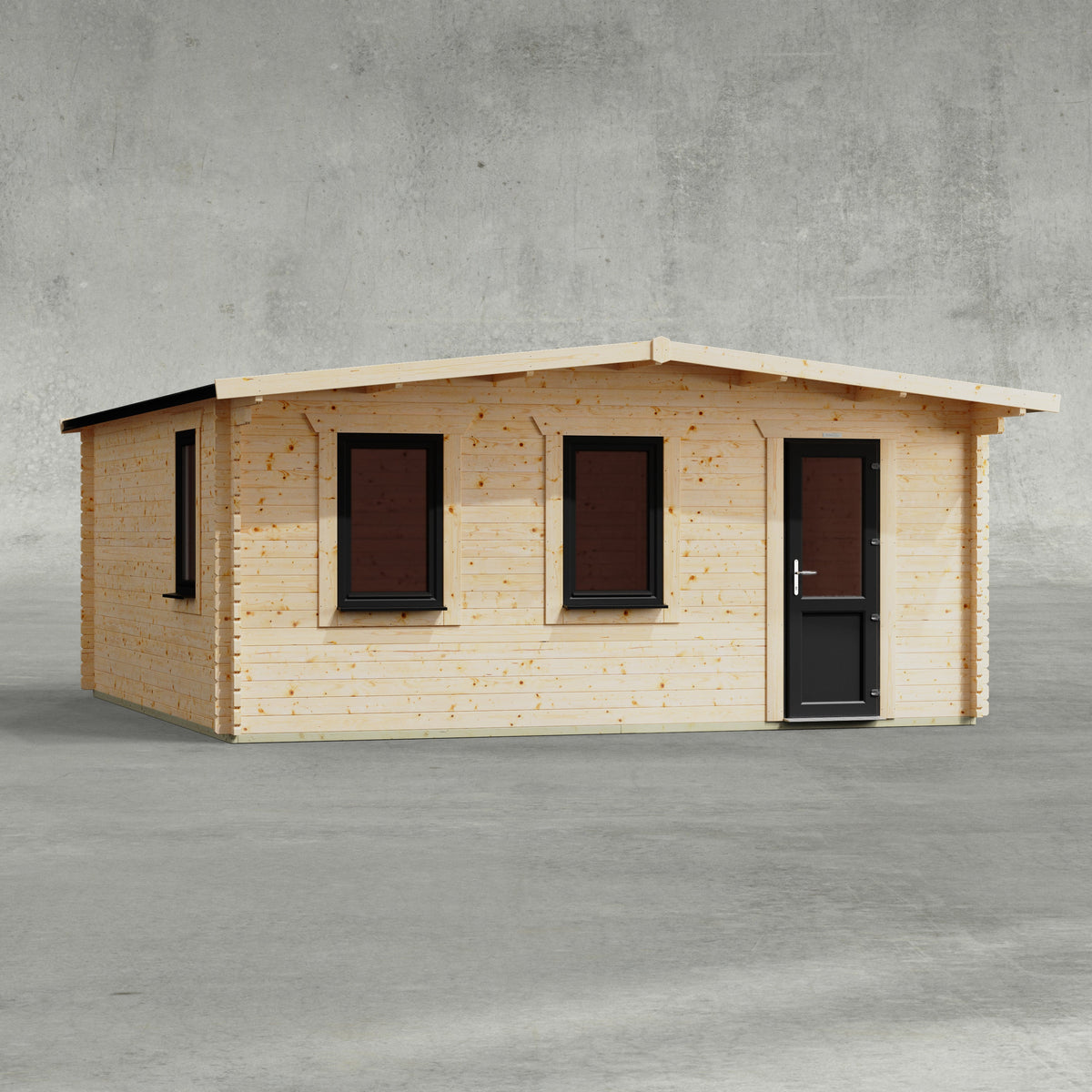 Power Sheds Power Apex Deluxe Retreat Log Cabin 18ft x 18ft / Right