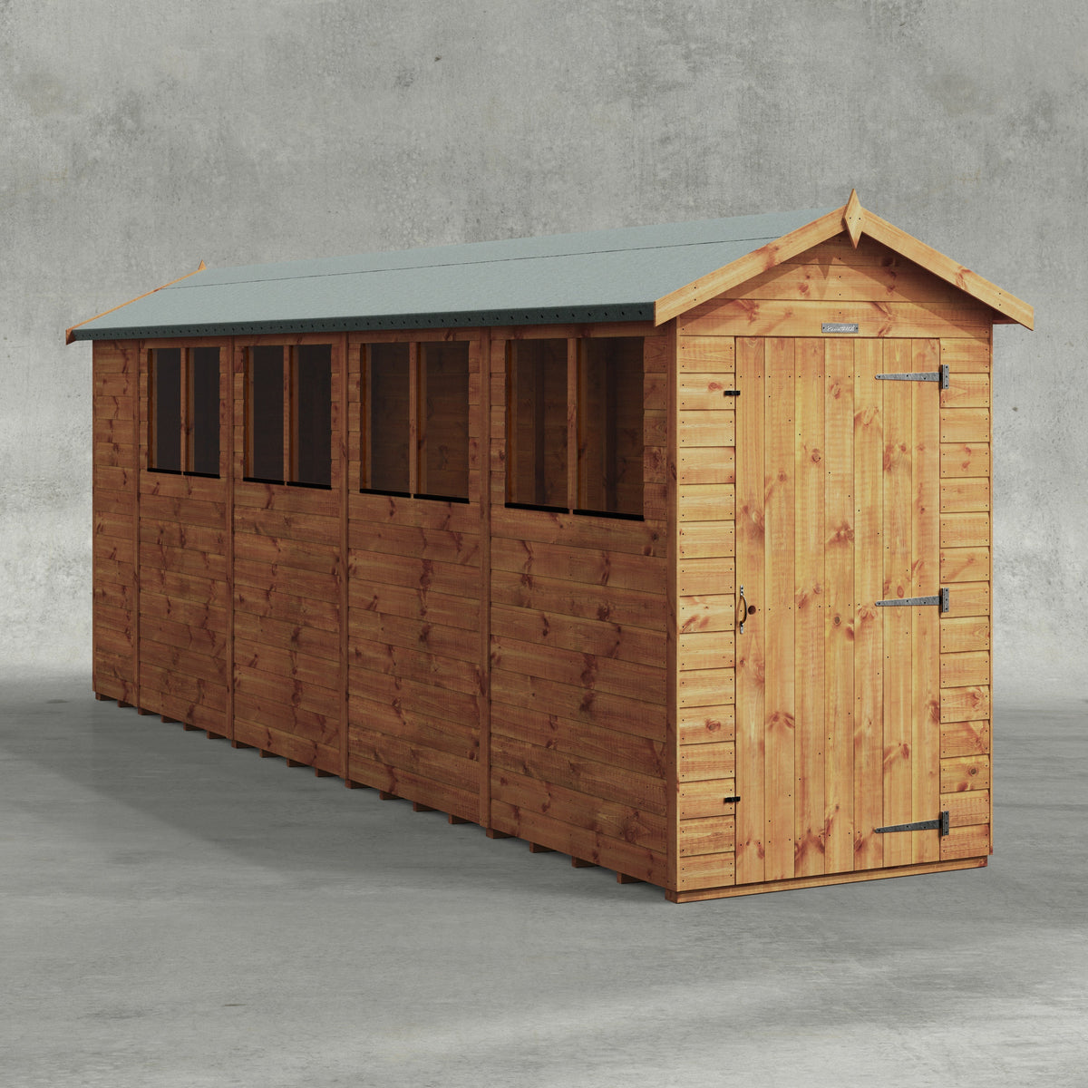 Power Overlap Apex Shed 18x4