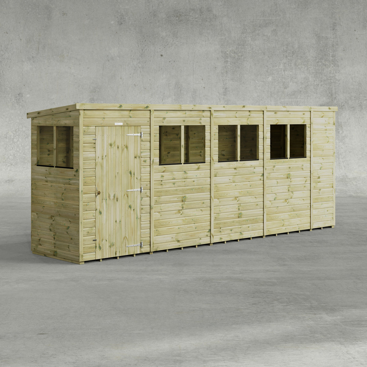 Power Premium Pent Shed 18x4