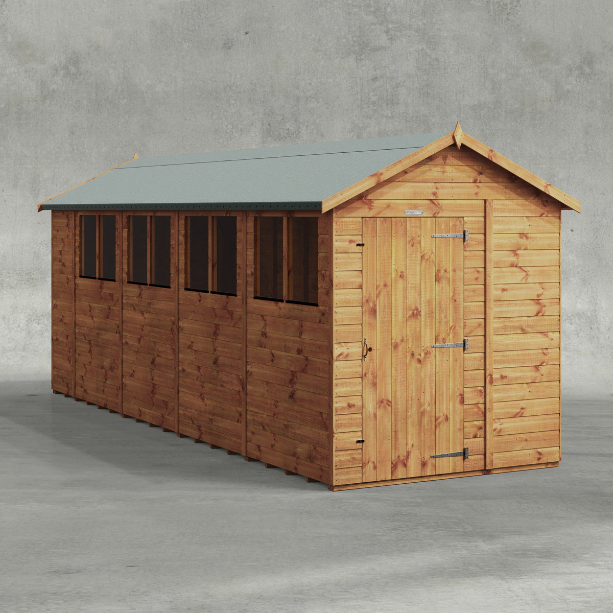 Power Overlap Apex Shed 18x6