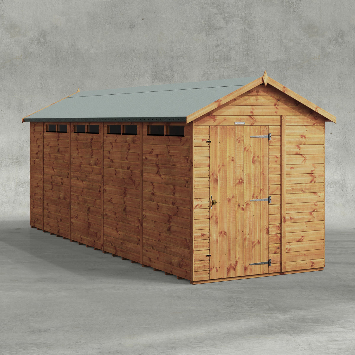 Power Apex Security Shed 18x6