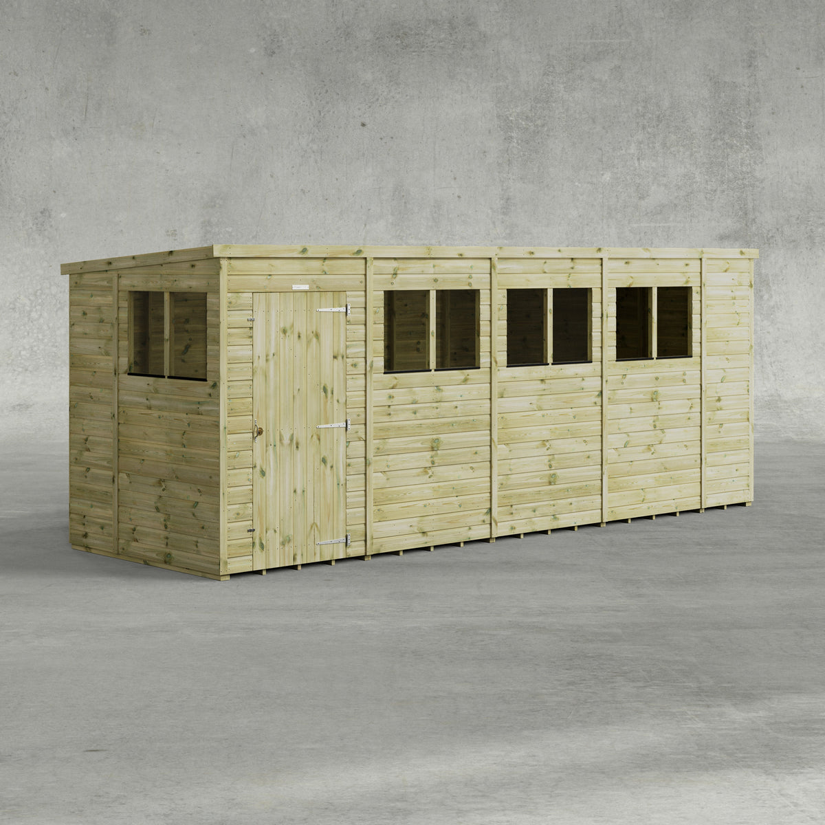 Power Premium Pent Shed 18x6