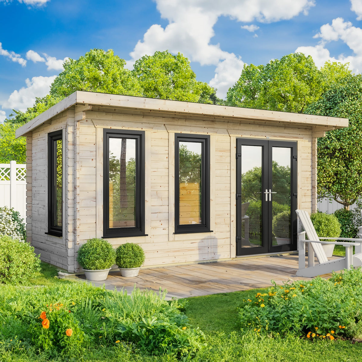Power Pent Log Cabin - 44mm 18x8 / Right