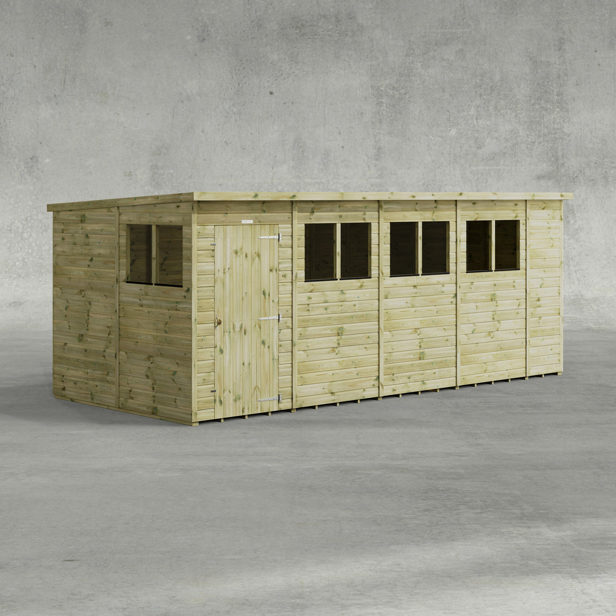 Power Premium Pent Shed 18x8