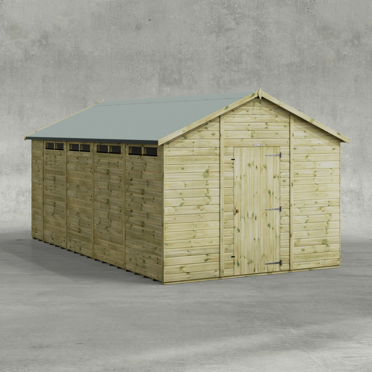 Power Premium Apex Security Shed 18x10