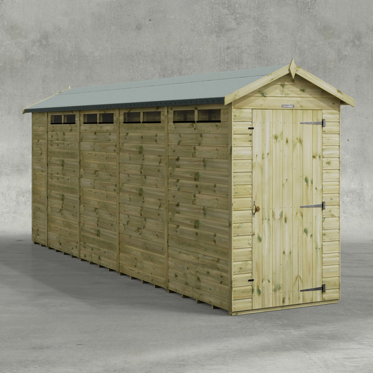 Power Premium Apex Security Shed 18x4