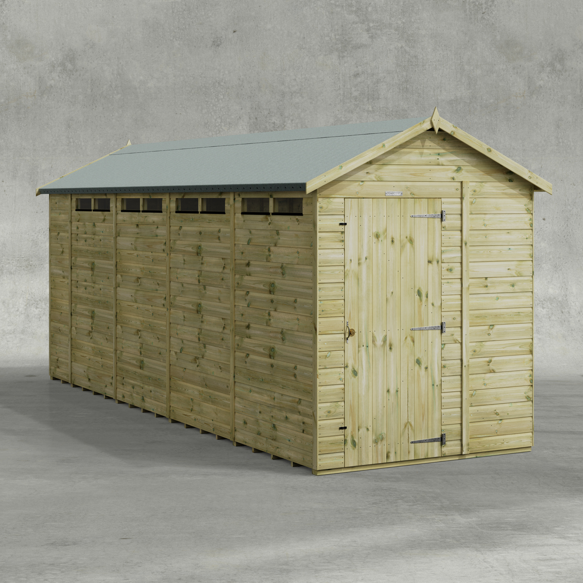 Power Premium Apex Security Shed 18x6