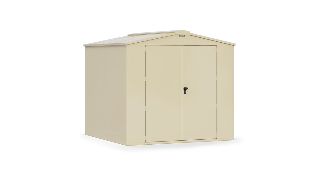 Asgard Gladiator 7x7 steel garage in ivory
