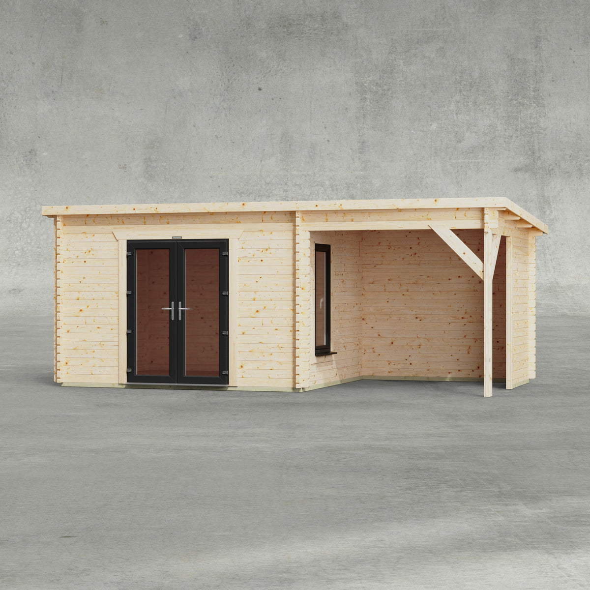 Power Sheds Canopy Log Cabin 20ft x 10ft