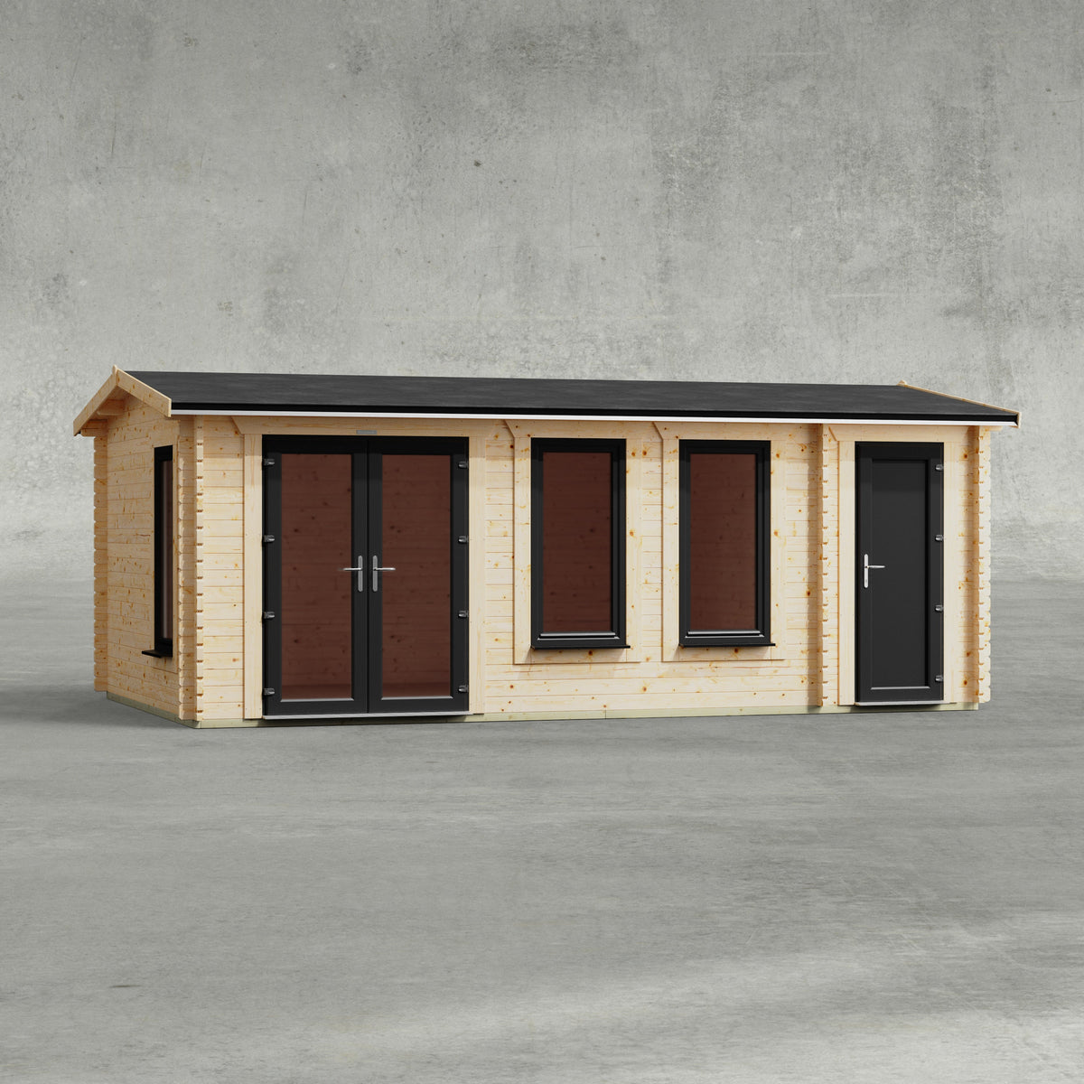 Power Sheds Power Apex Combi Log Cabin 20ft x 12ft / Centre