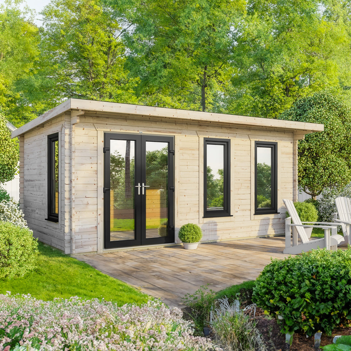 Power Pent Log Cabin - 44mm 20x12 / Left