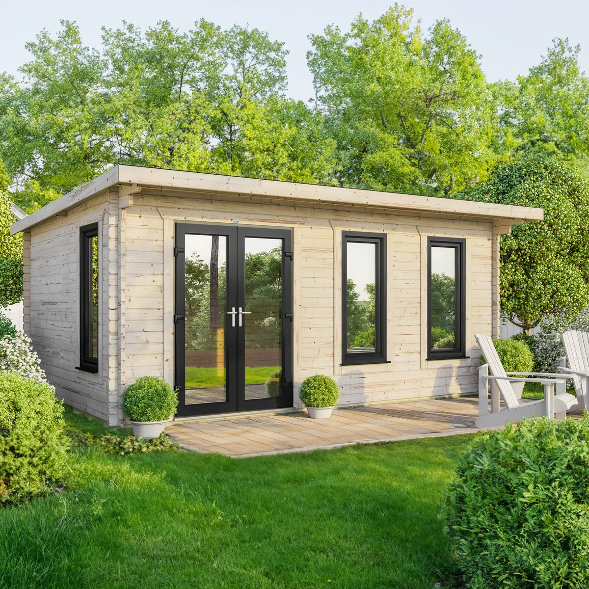 Power Pent Log Cabin - 44mm 20x14 / Left