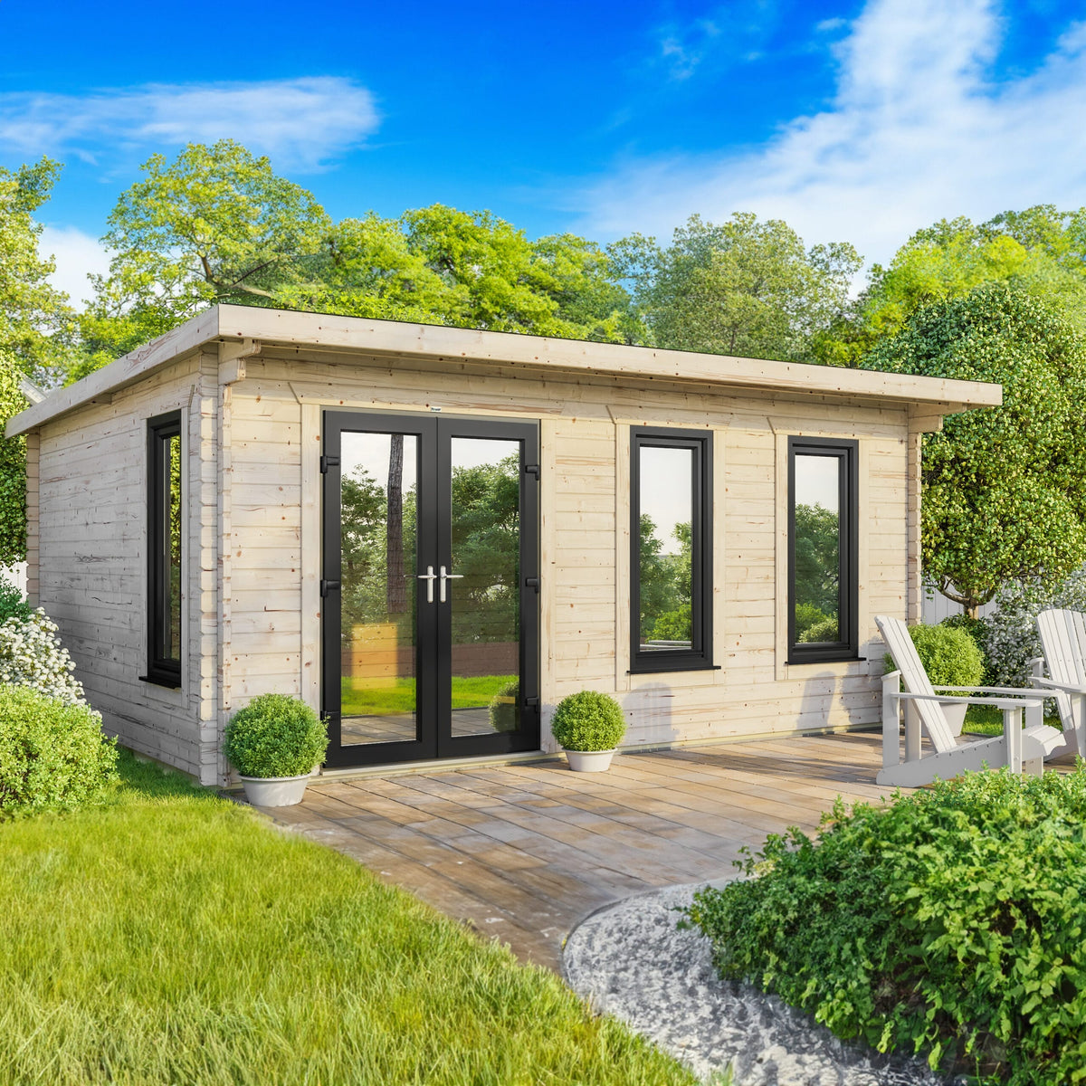 Power Pent Log Cabin - 44mm 20x16 / Left