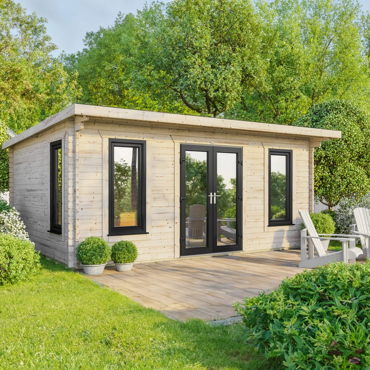 Power Pent Log Cabin - 44mm 20x16 / Centre