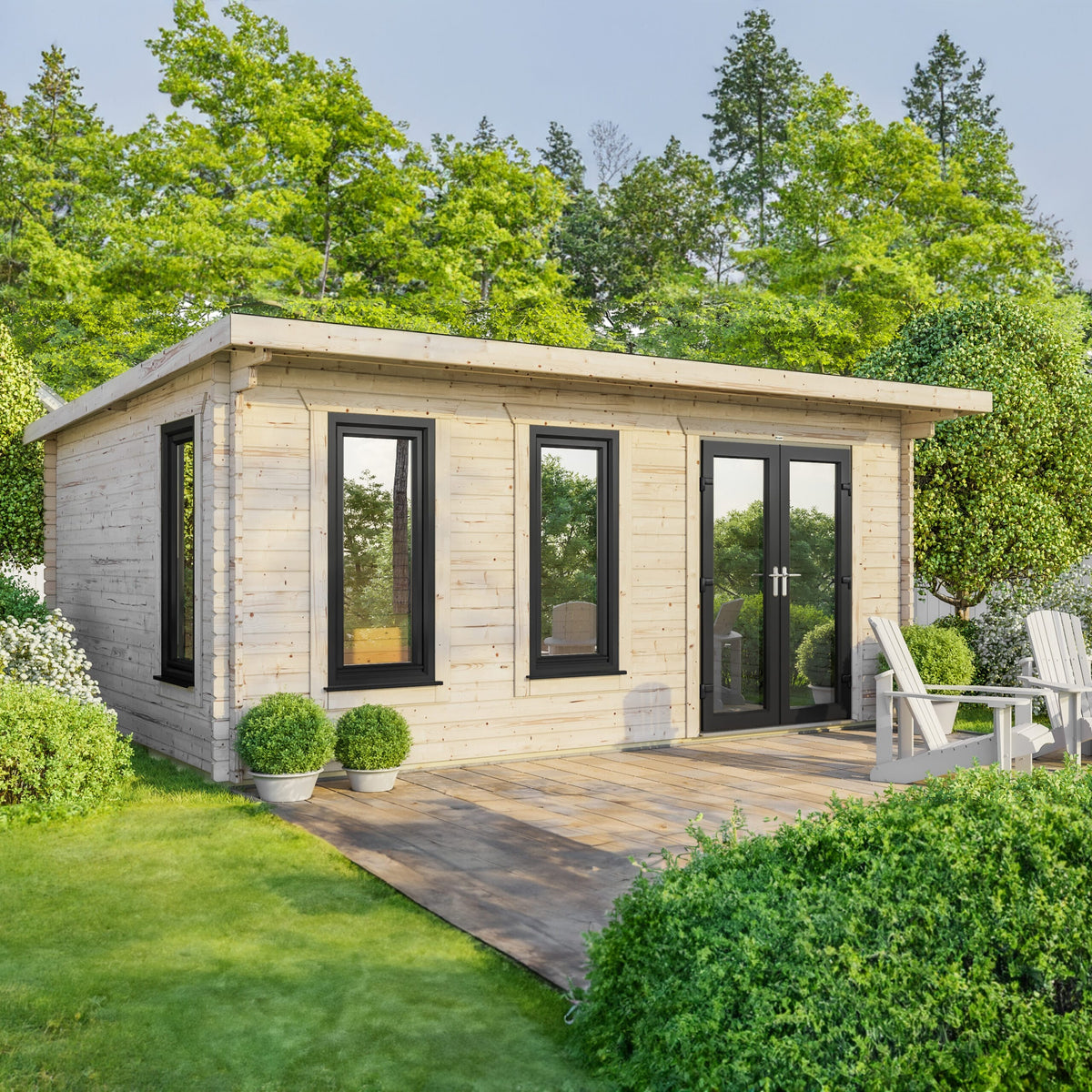 Power Pent Log Cabin - 44mm 20x16 / Right