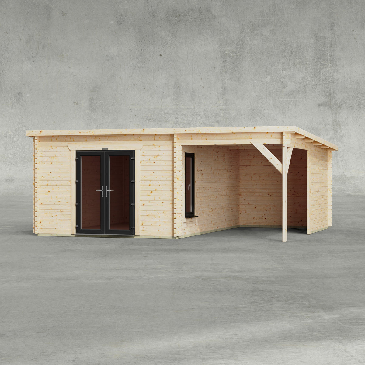 Power Sheds Canopy Log Cabin 20ft x 18ft