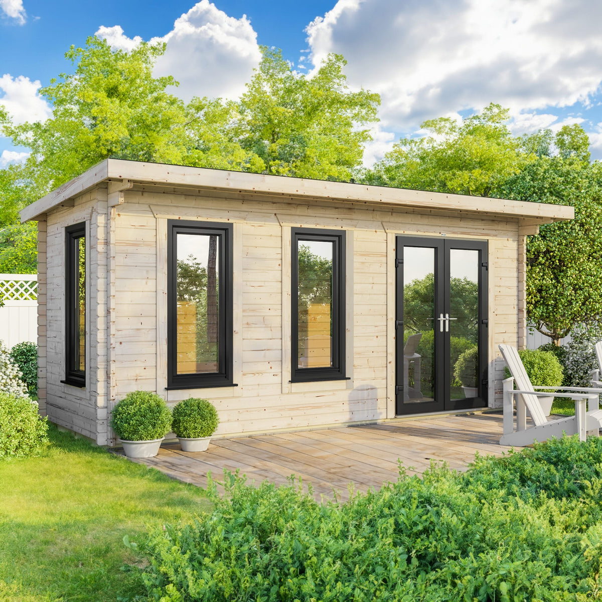 Power Pent Log Cabin - 44mm 20x8 / Right