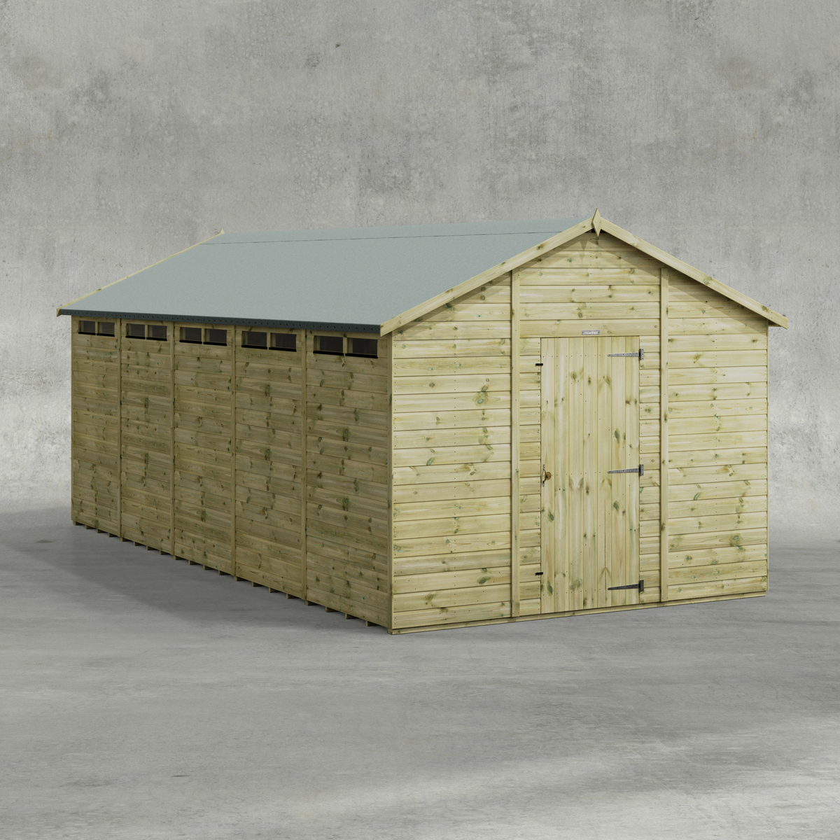 Power Premium Apex Security Shed 20x10