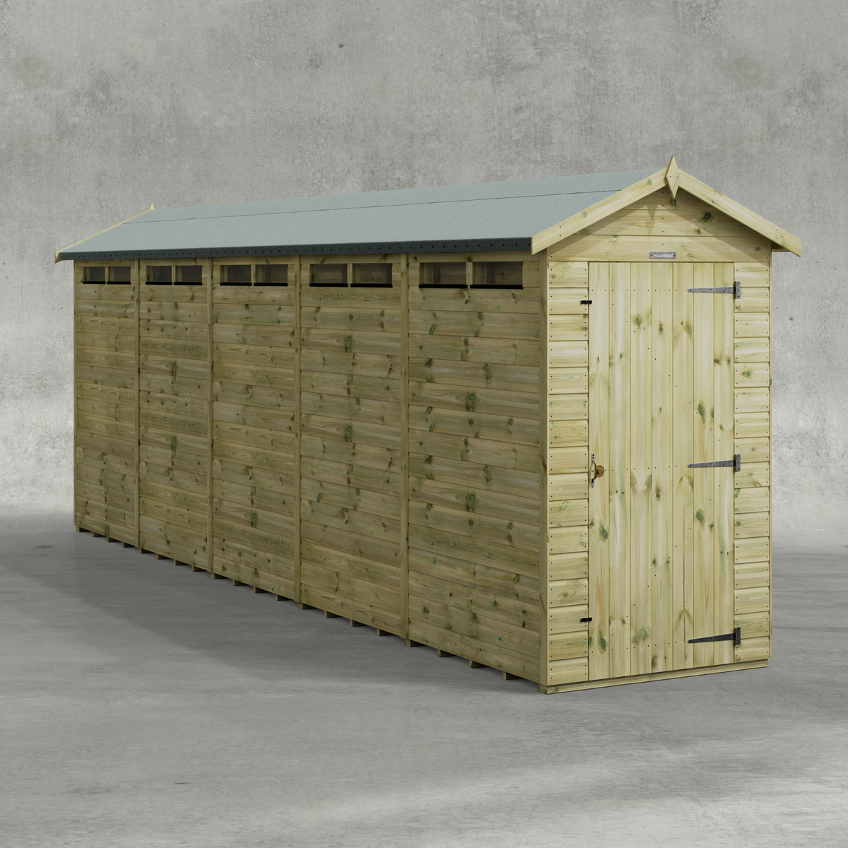 Power Premium Apex Security Shed 20x4