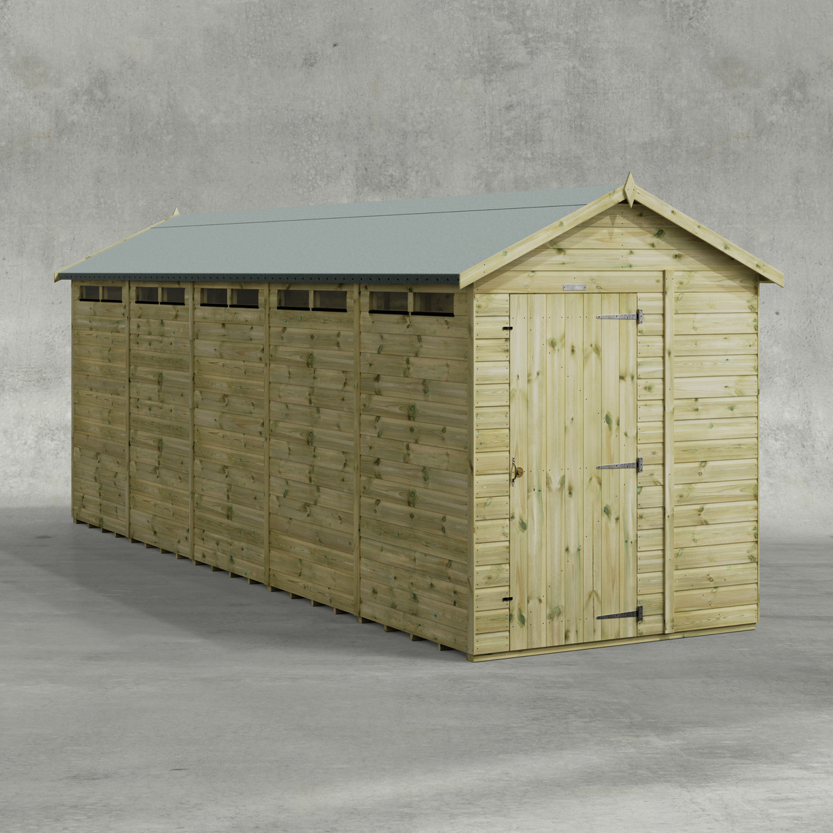 Power Premium Apex Security Shed 20x6