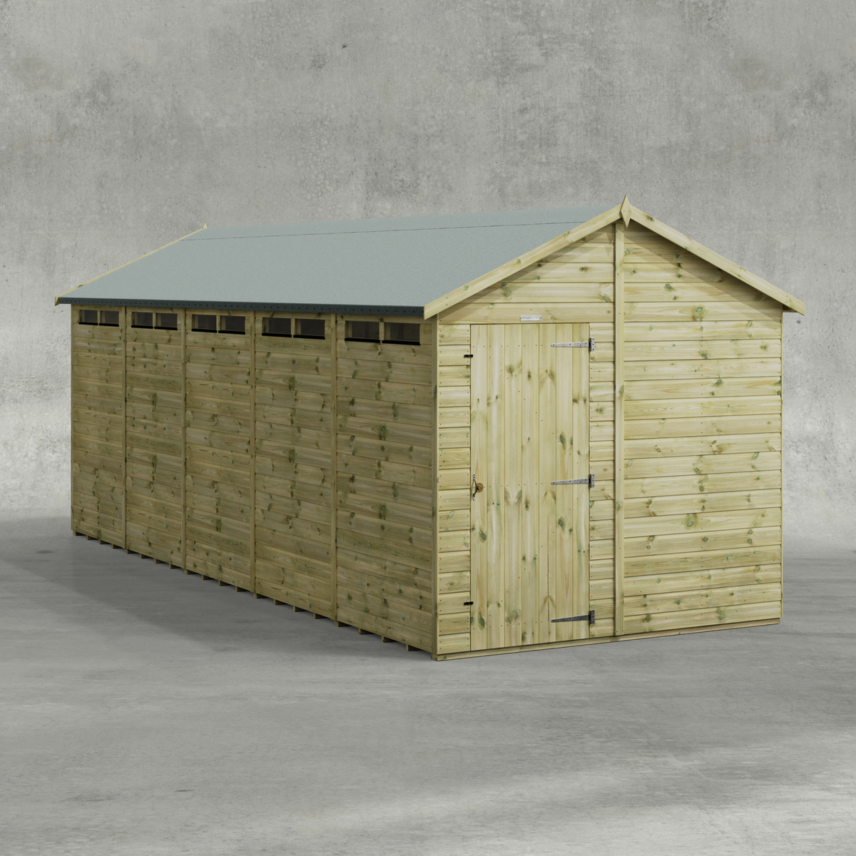 Power Premium Apex Security Shed 20x8