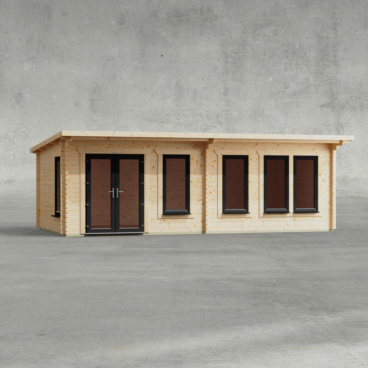Power Sheds Power Pent Manor Log Cabin 24ft x 12ft / Left