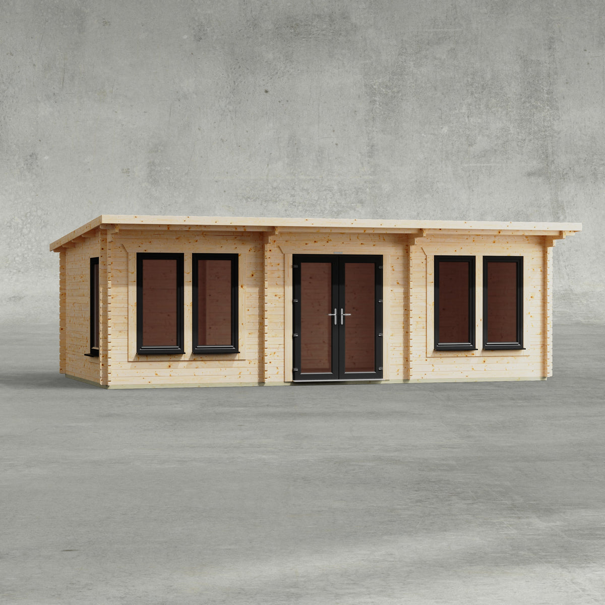 Power Sheds Power Pent Manor Log Cabin 24ft x 12ft / Centre