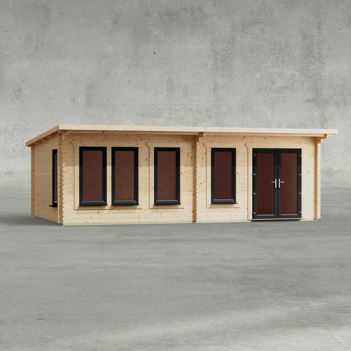 Power Sheds Power Pent Manor Log Cabin 24ft x 14ft / Right