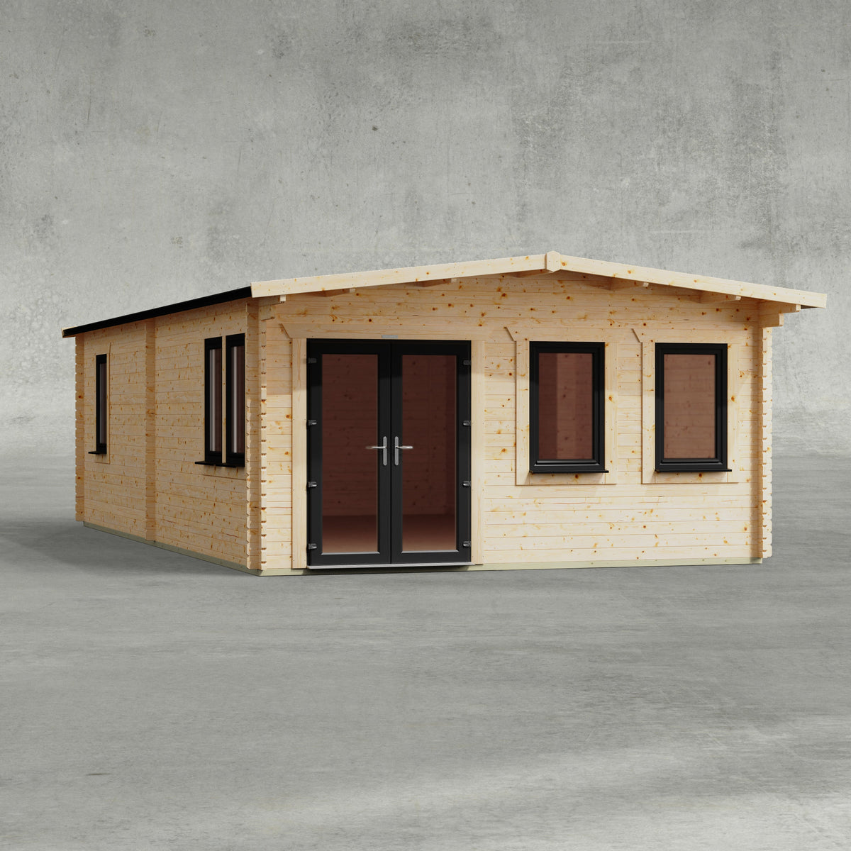 Power Sheds Power Apex Manor Log Cabin 28ft x 16ft / Left
