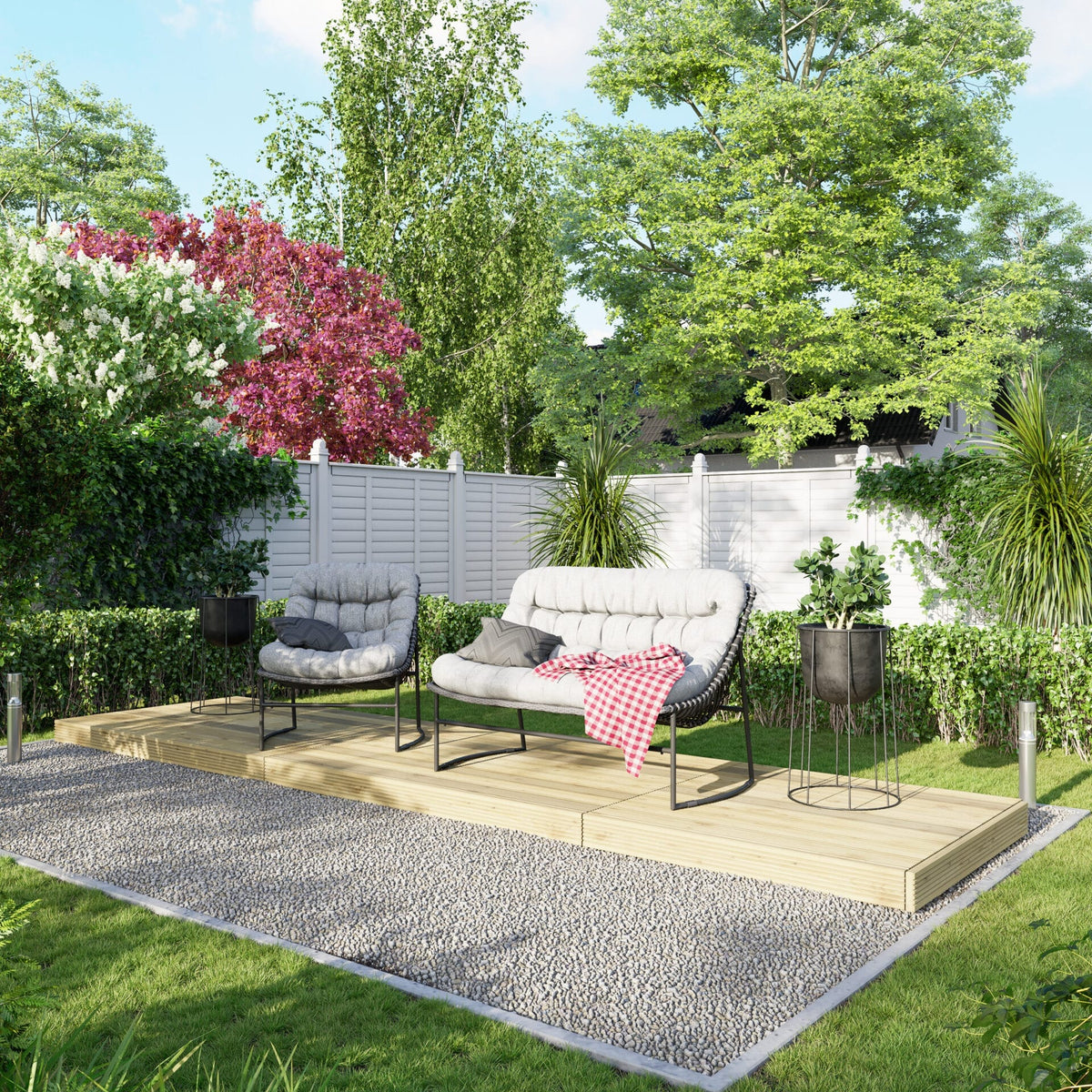 Power Wooden Decking Kit 4x16 / No Handrails
