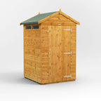 Power Apex Security Shed – 4x4 exterior view with windows and single door
