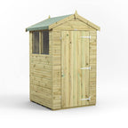 Power Premium Apex Shed – 4x4 exterior view with windows and single door