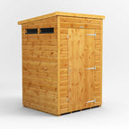 Power Pent Security Shed – 4x4 exterior view with windows and single door