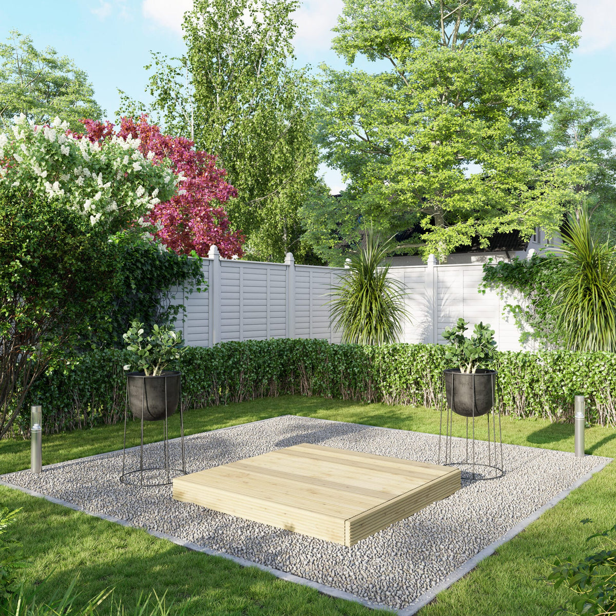 Power Wooden Decking Kit – 4x4 decking with no handrails