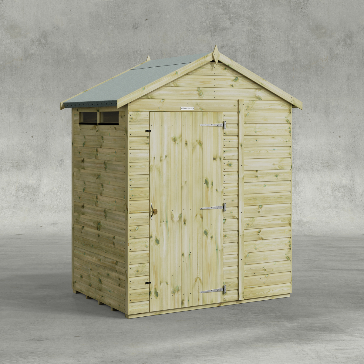 Power Premium Apex Security Shed 4x6