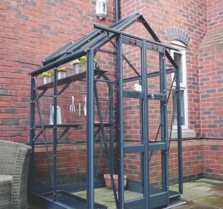 Elite Streamline Greenhouse – 5x4 grey powder-coated finish