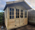 Suresheds Georgian Kingsdale Apex Summerhouse - front exterior view