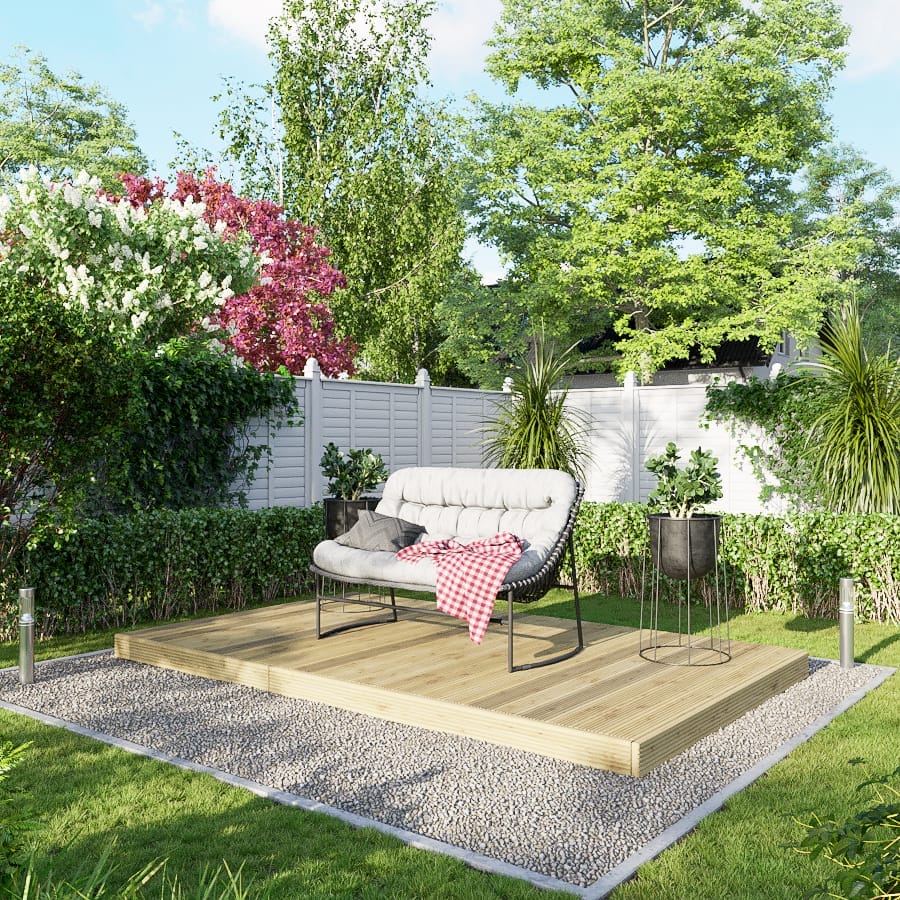 Power Wooden Decking Kit 6x10 / No Handrails