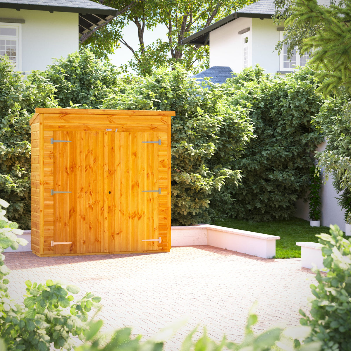 Power Pent Storage Shed – 6x2 exterior view