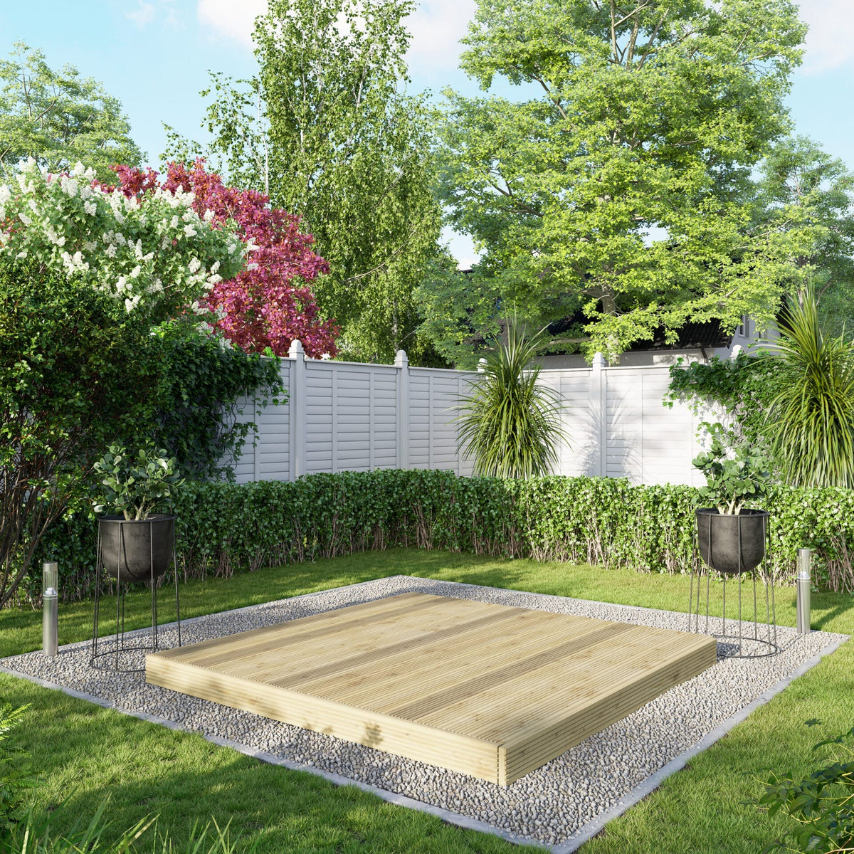 Power Wooden Decking Kit 6x6 / No Handrails